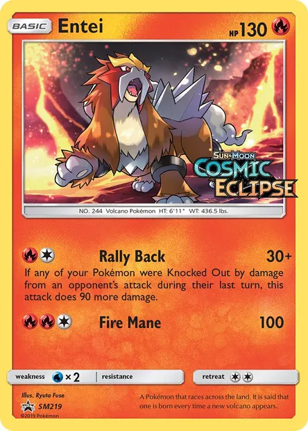 Entei, Pokémon card SM 219 — SM Black Star Promos set
