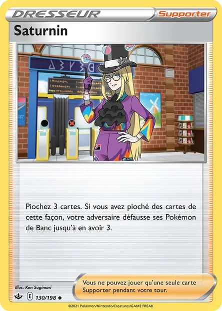 Saturnin, carte Pokémon CRE 130 — extension Règne de Glace