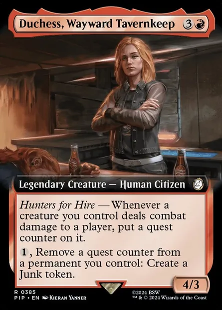 Duchess, Wayward Tavernkeep, Magic card PIP 385 — Fallout set