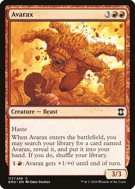 Avarax, Magic card EMA 117 — Eternal Masters set