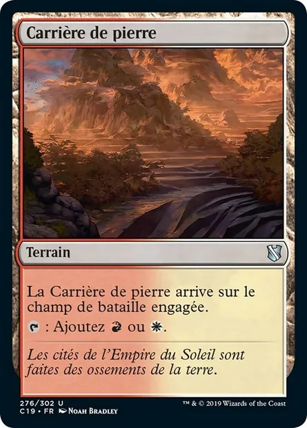 Carrière de pierre, carte Magic C19 276 — extension Commander 2019