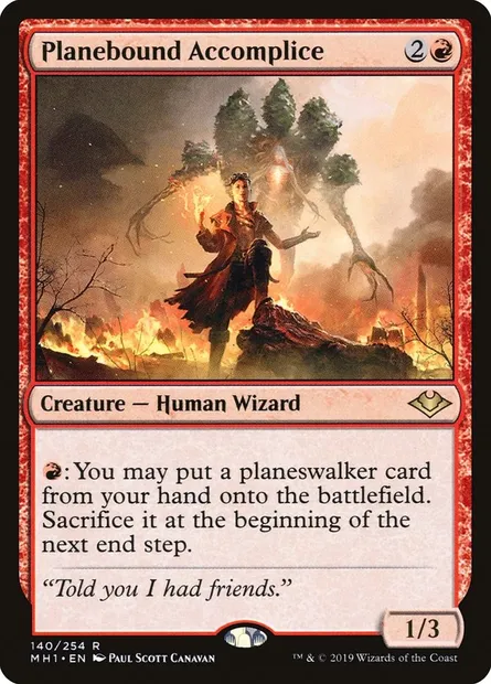 Planebound Accomplice, Magic card MH1 140 — Modern Horizons set