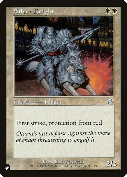 Silver Knight, Magic card PLST SCG-23 — The List set