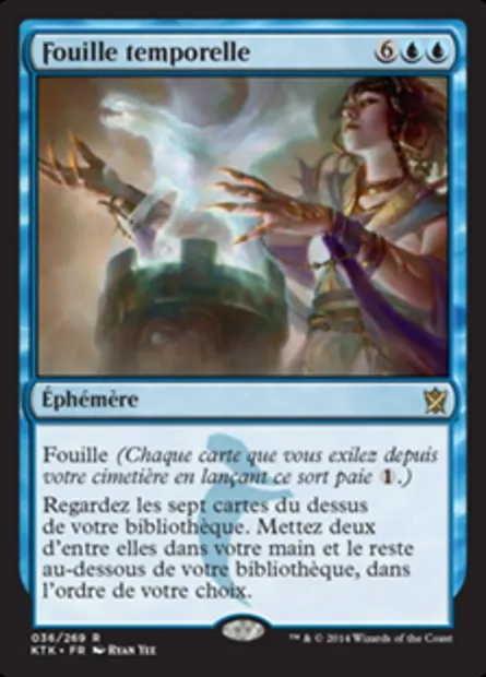 Fouille temporelle, carte Magic KTK 36 — extension Les Khans de Tarkir