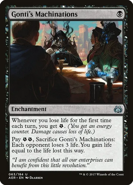 Gonti's Machinations, Magic card AER 63 — Aether Revolt set