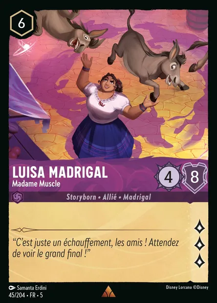 Luisa Madrigal - Madame Muscle, carte Disney Lorcana CH5-045 — extension Ciel Scintillant