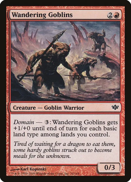 Wandering Goblins, Magic card CON 76 — Conflux set
