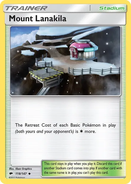 Mount Lanakila, Pokémon card BUS 118 — Burning Shadows set