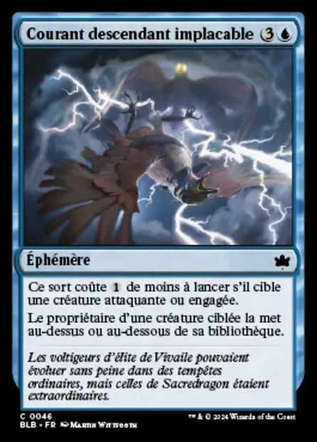 Courant descendant implacable, carte Magic BLB 46 — extension Bloomburrow