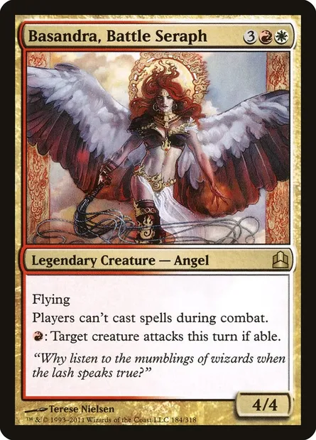 Basandra, Battle Seraph, Magic card CMD 184 — Commander 2011 set