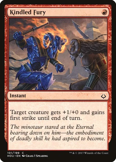 Kindled Fury, Magic card HOU 101 — Hour of Devastation set