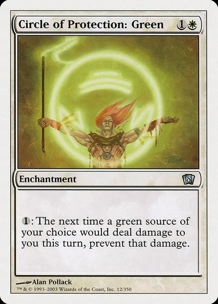 Circle of Protection: Green, Magic card 8ED 12 — Eighth Edition set