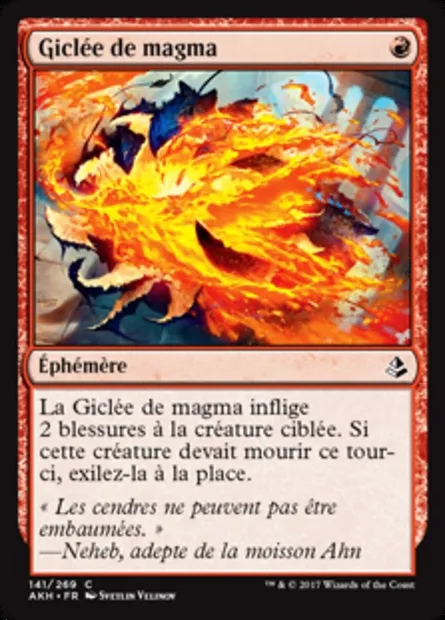 Giclée de magma, carte Magic AKH 141 — extension Amonkhet