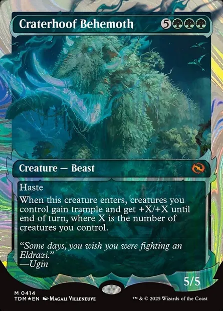 Béhémoth caveur de cratères, carte Magic TDM 414 — extension Tarkir: Dragonstorm