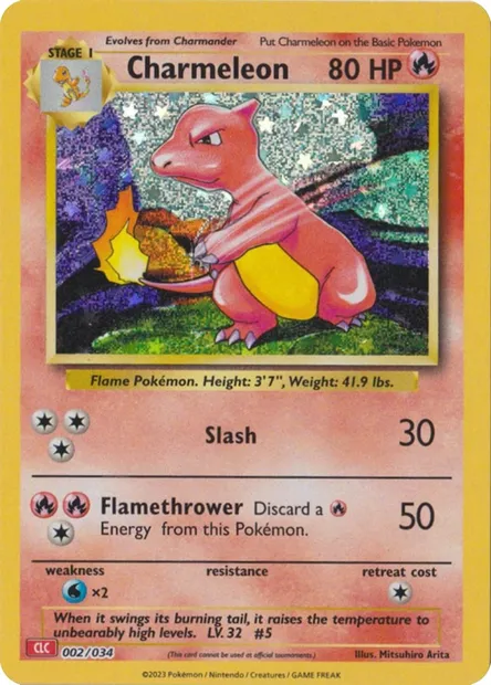 Charmeleon, Pokémon card CLC 002 — Pokémon TCG Classic: Charizard & Ho-Oh ex Deck set