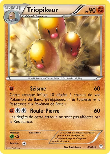 Triopikeur, carte Pokémon GEN 39 — extension Générations