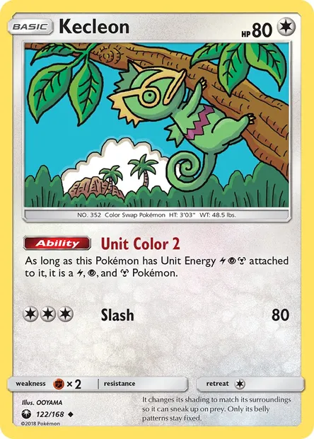 Kecleon, Pokémon card CES 122 — Celestial Storm set