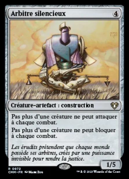 Arbitre silencieux, carte Magic CMM 972 — extension Commander Masters