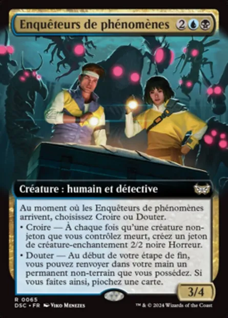 Enquêteurs de phénomènes, carte Magic DSC 65 — extension Duskmourn: House of Horror Commander