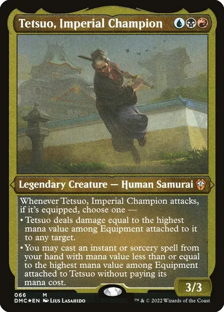 Tetsuo, Imperial Champion, Magic card DMC 66 — Dominaria United Commander set