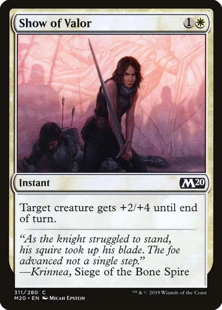 Show of Valor, Magic card M20 311 — Core Set 2020 set