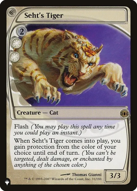 Tigre de Seht, carte Magic PLST FUT-31 — extension The List