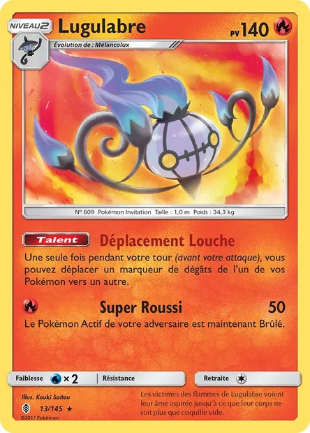 Lugulabre, carte Pokémon GRI 13 — extension Gardiens Ascendants