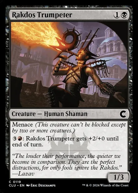 Rakdos Trumpeter, Magic card CLU 119 — Ravnica: Clue Edition set