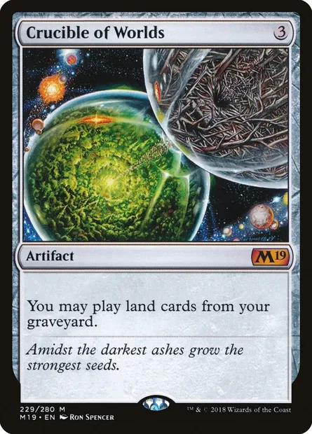 Crucible of Worlds, Magic card M19 229 — Core Set 2019 set