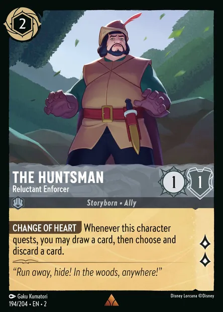 The Huntsman - Reluctant Enforcer, Disney Lorcana card CH2-194 — Rise of the Floodborn set