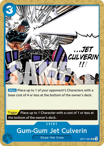 Gum-Gum Jet Culverin, One Piece card OP11-061 — A FIST OF DIVINE SPEED set