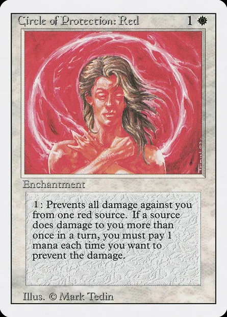 Circle of Protection: Red, Magic card 3ED 12 — Revised Edition set