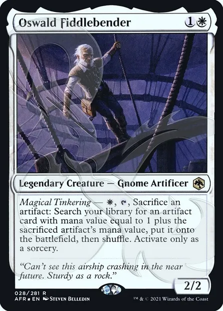 Oswald Fiddlebender, Magic card PAFR 28a — Adventures in the Forgotten Realms Promos set