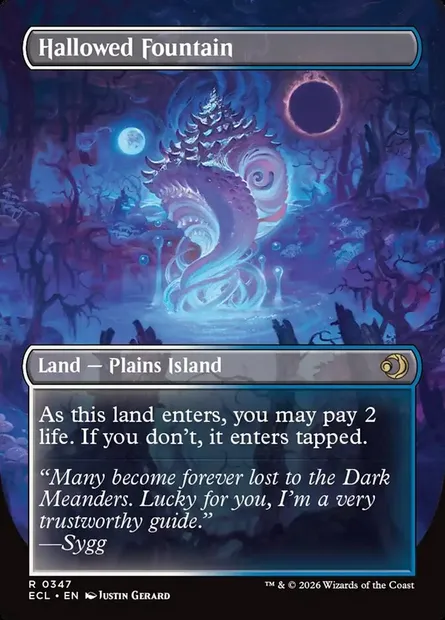 Hallowed Fountain // Hallowed Fountain, carte Magic ECL 347 — extension Lorwyn Eclipsed