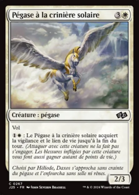 Pégase à la crinière solaire, carte Magic J25 267 — extension Foundations Jumpstart