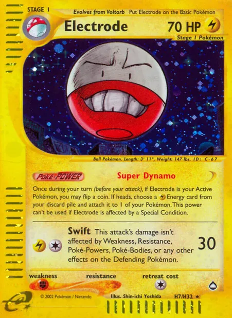 Electrode, Pokémon card AQ H07 — Aquapolis set