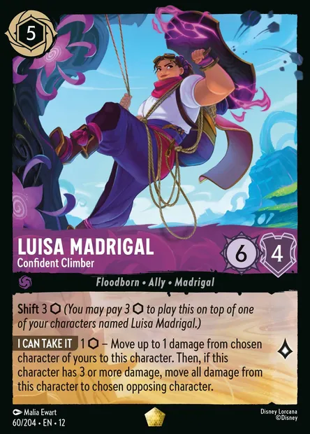 Luisa Madrigal - Confident Climber, Disney Lorcana card CH12-060 — Wilds Unknown set