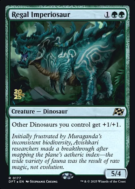 Regal Imperiosaur, Magic card PDFT 177s — Aetherdrift Promos set