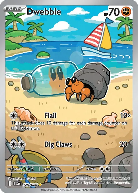Dwebble, Pokémon card BLK 129 — Black Bolt set