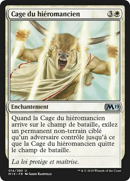 Cage du hiéromancien, carte Magic M19 14 — extension Core Set 2019