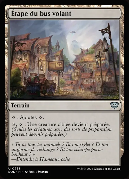 Étape du bus volant, carte Magic SOS 261 — extension Secrets of Strixhaven