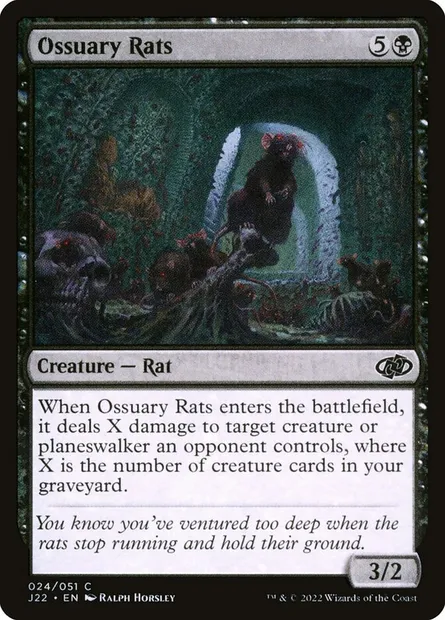 Ossuary Rats, Magic card J22 24 — Jumpstart 2022 set