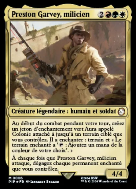 Preston Garvey, milicien, carte Magic PIP 8 — extension Fallout