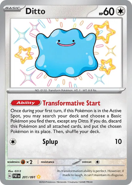 Ditto, Pokémon card PAF 201 — Paldean Fates set
