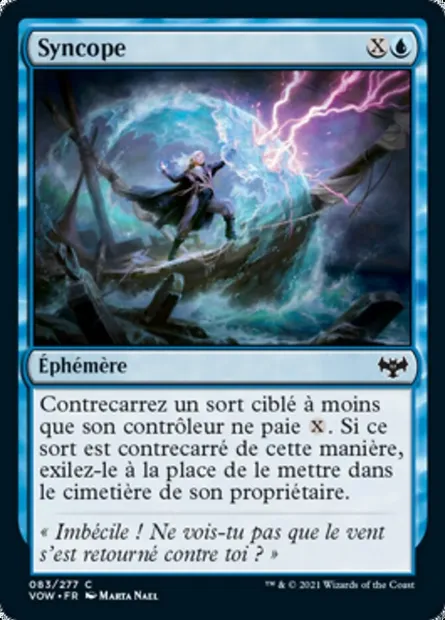 Syncope, carte Magic VOW 83 — extension Innistrad : noce écarlate