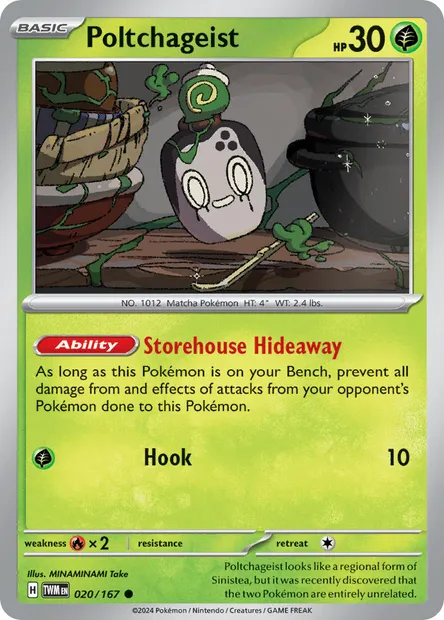 Poltchageist, Pokémon card TWM 020 — Twilight Masquerade set