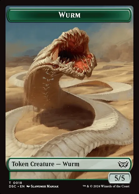 Wurm, carte Magic TDSC 18 — extension Duskmourn Commander Tokens