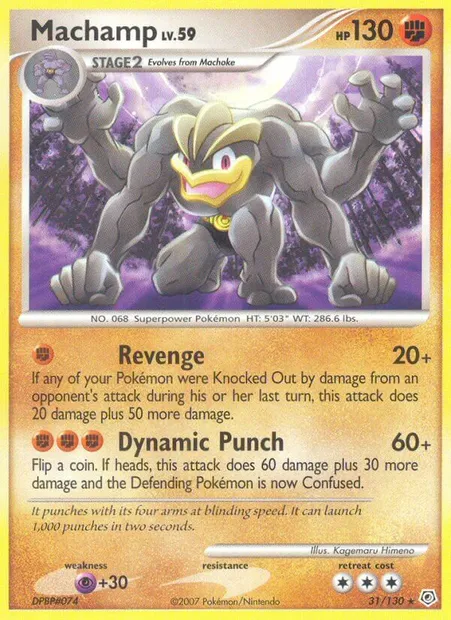 Machamp, Pokémon card DP 31 — Diamond & Pearl set