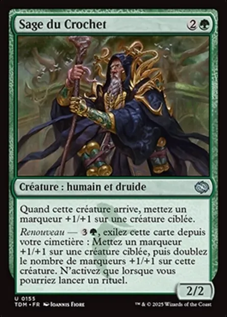 Sage du Crochet, carte Magic TDM 155 — extension Tarkir: Dragonstorm