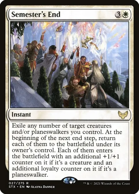 Semester's End, Magic card PSTX 27p — Strixhaven: School of Mages Promos set